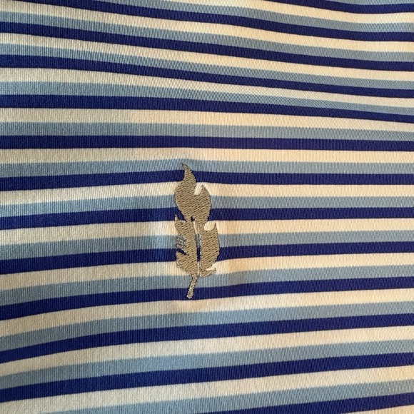 Ralph Lauren RLX Golf‎ Polo Shirt Mens Large Blue Stripes Logo Stretch Wicking - Picture 6 of 9